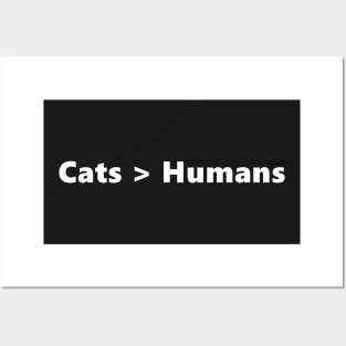 Cats > Humans funny quote for cat loving introverts. Lettering Digital Illustration Posters and Art